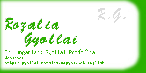 rozalia gyollai business card
